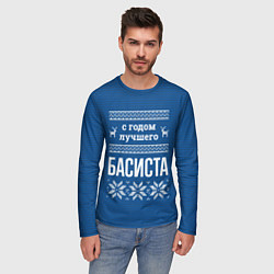 Лонгслив мужской С годом лучшего Басиста, цвет: 3D-принт — фото 2
