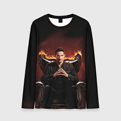 Лонгслив мужской Люцифер на стуле, цвет: 3D-принт