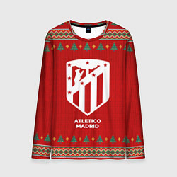 Лонгслив мужской Atletico Madrid new year, цвет: 3D-принт