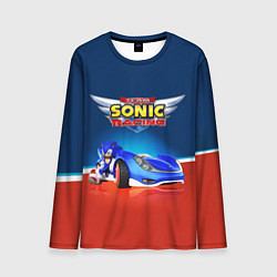 Лонгслив мужской Hedgehog - Sonic racing team, цвет: 3D-принт