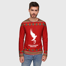 Лонгслив мужской Hollywood Undead new year, цвет: 3D-принт — фото 2