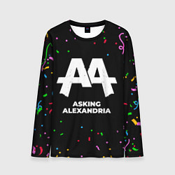 Лонгслив мужской Asking Alexandria конфети, цвет: 3D-принт