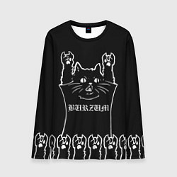 Лонгслив мужской Burzum: cat rock, цвет: 3D-принт