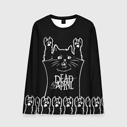 Лонгслив мужской Dead by April: cat rock, цвет: 3D-принт