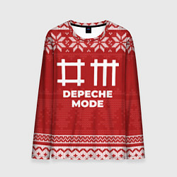 Лонгслив мужской Новогодний Depeche Mode, цвет: 3D-принт