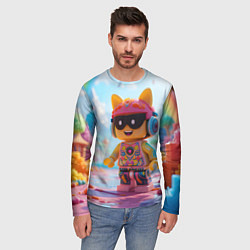 Лонгслив мужской Роблокс в солнечных очках, цвет: 3D-принт — фото 2