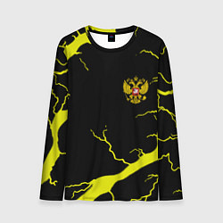 Лонгслив мужской Россия шторм герб, цвет: 3D-принт