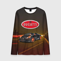 Лонгслив мужской Bugatti on the night route, цвет: 3D-принт