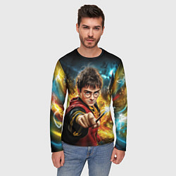 Лонгслив мужской Гарри Поттер и магия, цвет: 3D-принт — фото 2