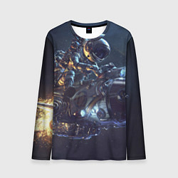 Мужской лонгслив Космонавт - ракета