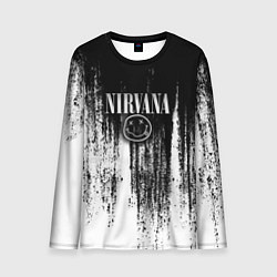 Лонгслив мужской Нирвана потёки грязи, цвет: 3D-принт