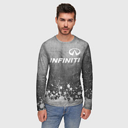 Лонгслив мужской Infiniti - grey gradient посередине, цвет: 3D-принт — фото 2