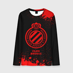 Лонгслив мужской Club Brugge - red gradient, цвет: 3D-принт