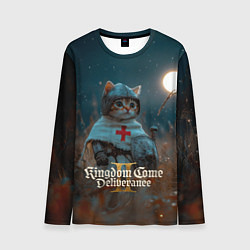 Мужской лонгслив Kingdom Come Deliverance 2 рыцарь котенок