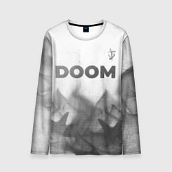 Лонгслив мужской Doom - white gradient посередине, цвет: 3D-принт