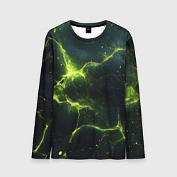 Лонгслив мужской Разбитая плита с зеленым светом, цвет: 3D-принт