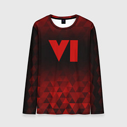 Лонгслив мужской GTA 6 red poly, цвет: 3D-принт