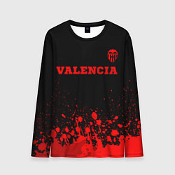 Лонгслив мужской Valencia - red gradient посередине, цвет: 3D-принт