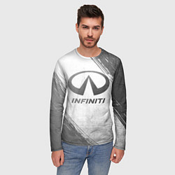 Лонгслив мужской Infiniti - white gradient, цвет: 3D-принт — фото 2