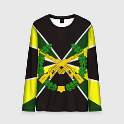 Лонгслив мужской Мотострелковые войска: лавры, цвет: 3D-принт