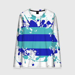 Лонгслив мужской Капли краски, цвет: 3D-принт