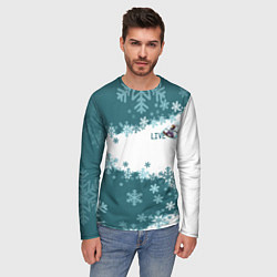 Лонгслив мужской Сноуборд это жизнь, цвет: 3D-принт — фото 2