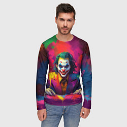 Лонгслив мужской Джокер в краске, цвет: 3D-принт — фото 2