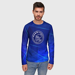 Лонгслив мужской Ajax blue poly, цвет: 3D-принт — фото 2