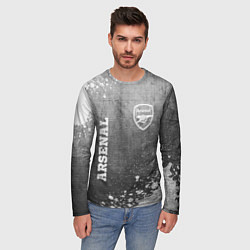 Лонгслив мужской Arsenal - grey gradient вертикально, цвет: 3D-принт — фото 2