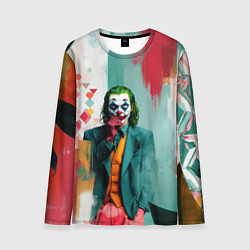 Лонгслив мужской Джокер и стены в краске, цвет: 3D-принт