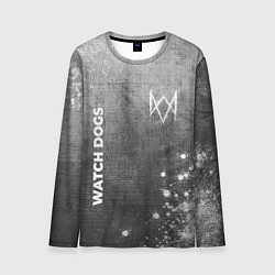 Лонгслив мужской Watch Dogs - grey gradient вертикально, цвет: 3D-принт