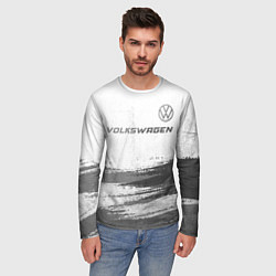 Лонгслив мужской Volkswagen - white gradient посередине, цвет: 3D-принт — фото 2