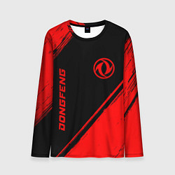 Лонгслив мужской Dongfeng - red gradient вертикально, цвет: 3D-принт