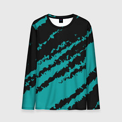 Лонгслив мужской The color is black and light blue, цвет: 3D-принт
