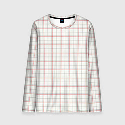 Лонгслив мужской Светлый узор - классическая клетка, цвет: 3D-принт