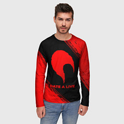 Лонгслив мужской Date A Live - red gradient, цвет: 3D-принт — фото 2