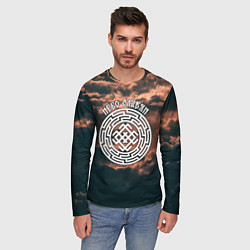 Лонгслив мужской Белобог - небо славян, цвет: 3D-принт — фото 2