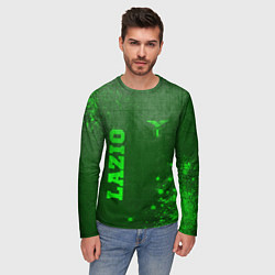 Лонгслив мужской Lazio - green gradient вертикально, цвет: 3D-принт — фото 2