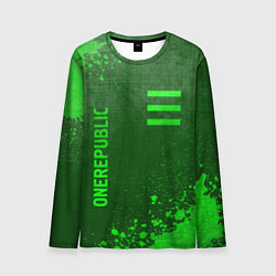 Лонгслив мужской OneRepublic - green gradient вертикально, цвет: 3D-принт