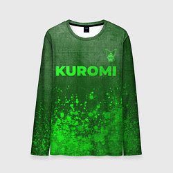 Мужской лонгслив Kuromi - green gradient посередине