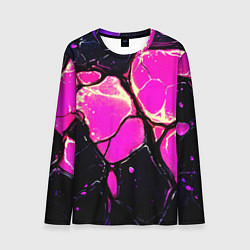 Лонгслив мужской Розовые пятна в текстуре, цвет: 3D-принт