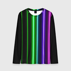 Лонгслив мужской Neon lines, цвет: 3D-принт
