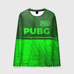 Лонгслив мужской PUBG - green gradient посередине, цвет: 3D-принт