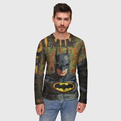 Лонгслив мужской Текстурный Бэтмен, цвет: 3D-принт — фото 2