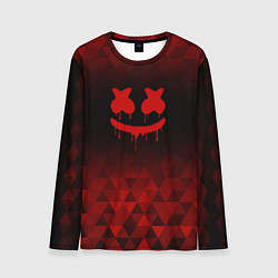 Лонгслив мужской Marshmello red poly, цвет: 3D-принт