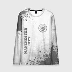 Лонгслив мужской Manchester City - white gradient вертикально, цвет: 3D-принт