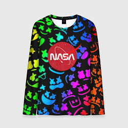 Лонгслив мужской Marshmello x NASA gradient, цвет: 3D-принт