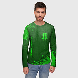 Лонгслив мужской Hunter x Hunter - green gradient вертикально, цвет: 3D-принт — фото 2
