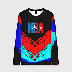 Мужской лонгслив NBA краски геометрия