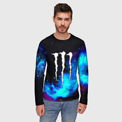 Лонгслив мужской Monster energy космос, цвет: 3D-принт — фото 2